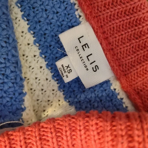 LE LIS Multi Colored Striped Crochet Tube Dress - Picture 8 of 9